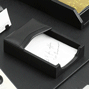Black Leather Memo Pad Holder, Black Memo Pad Box