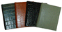 Croco-Grain Genuine Leather Address Books, 6" x 7" Desk Size Address Books
