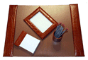 Croco-Grain Premium Leather Desk Pad Set