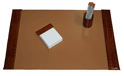 Three Piece Desk Blotter Collection, Croco Leather Desk Blotter Set