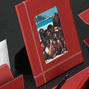 Leather Red Easel Picture Frame, 4" x 6" Leather Red Picture Frame