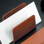 Leather Tan Letter Tray Holder, Tan Leather Letter Rack
